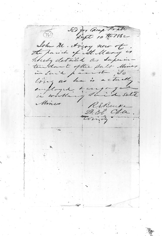 Detail Exemption for John M Avery, Avery Family Papers, Records of the Antebellum Southern Plantations, Series J, Part 5, Reel 11, Frame 573 .pdf