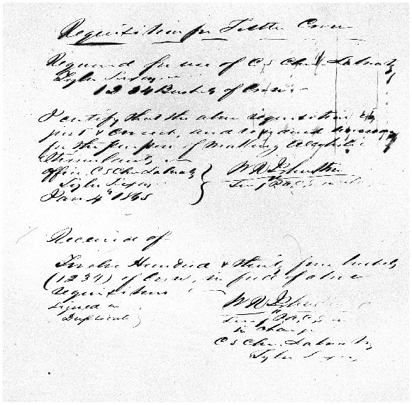 Requisition for Corn from WR Johnston, January 4, 1865, Pugh-Williams-Mayes Papers, Reel 7, Frame 282.pdf
