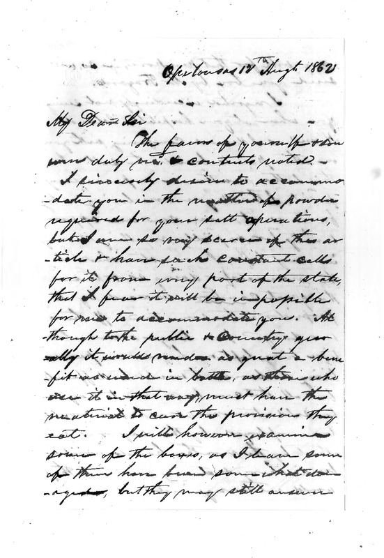 Thomas O Moore to DD Avery, August 12, 1862, Records of Ante-Bellum Southern Plantations, Series J, Part 5, Reel 11, Frames 571-572.pdf