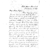 Letter from Dudley Avery to Daniel D. Avery, November 21, 1865